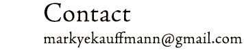 Contact: marky@markykauffmannphotography.com